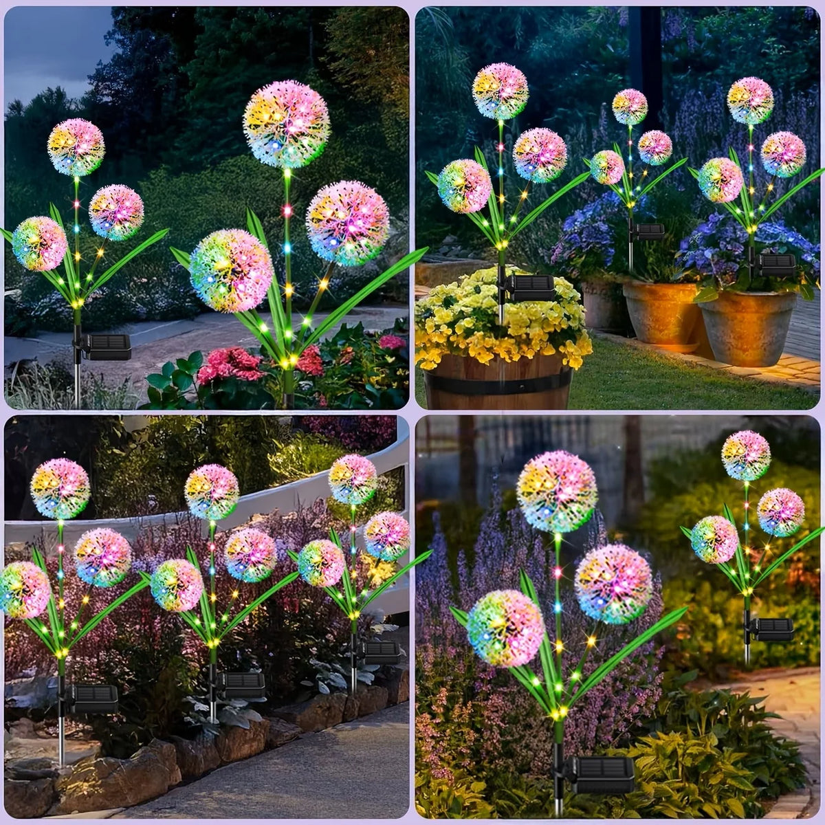 Solar LED Dandelion Outdoor Garden Decorative Lights