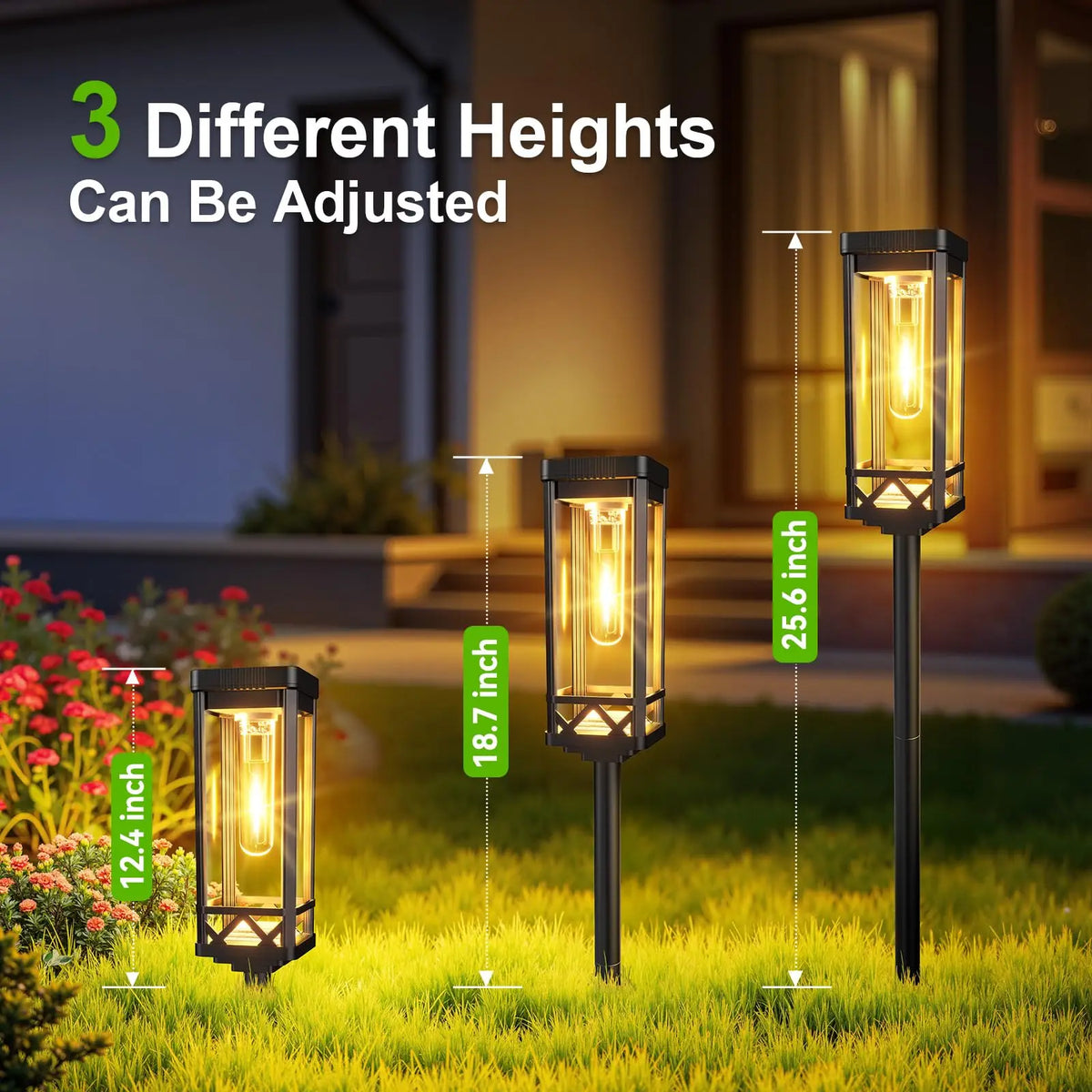 Solar Powered Waterproof LED Pathway Landscape Lights
