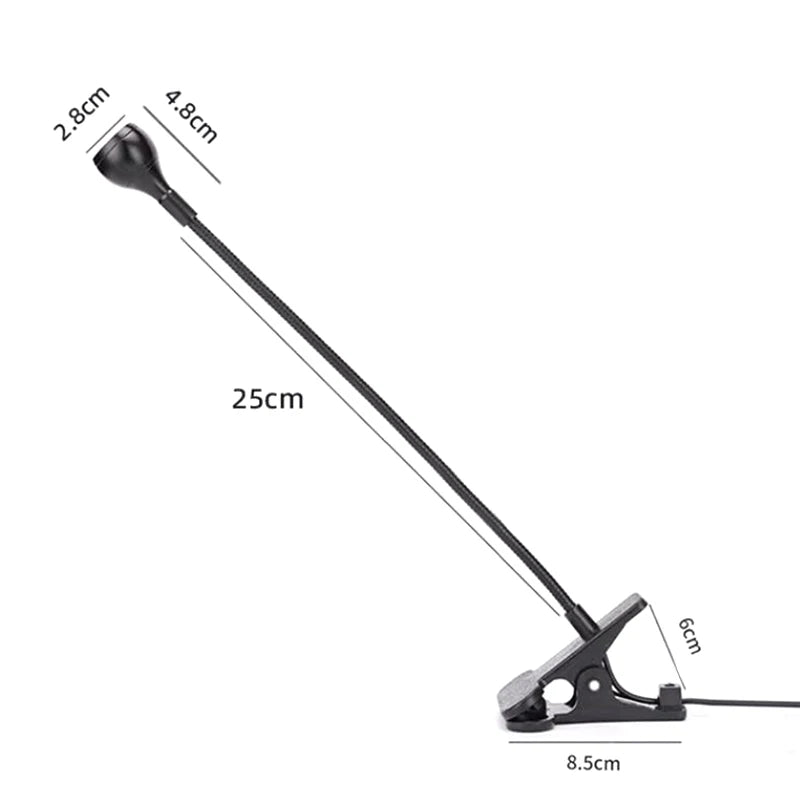 USB LED Book Light With Clip Holder