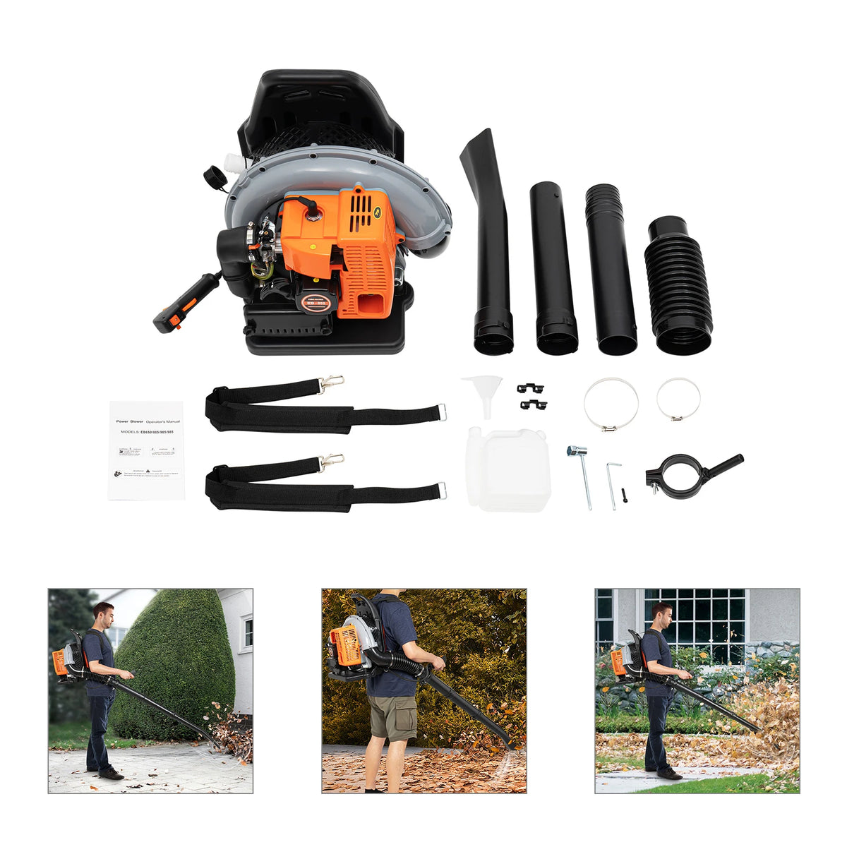 Gas Powered Backpack Leaf Blower for Lawn and Garden