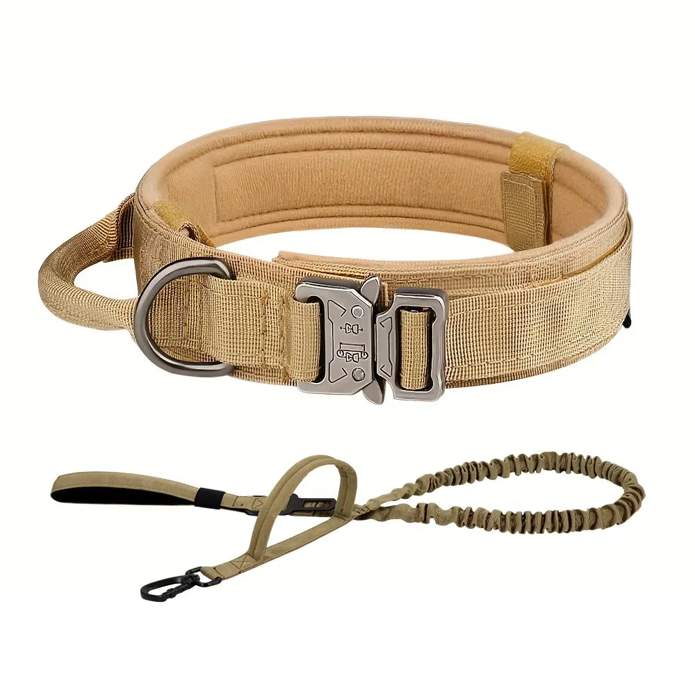 Adjustable Tactical Dog Training Collar With Leash Set