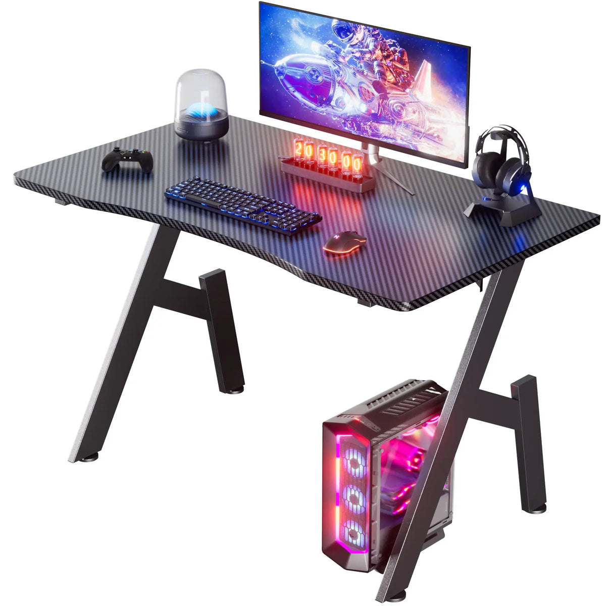FRODROVIA A Shaped Gaming Desk With Cup Holder
