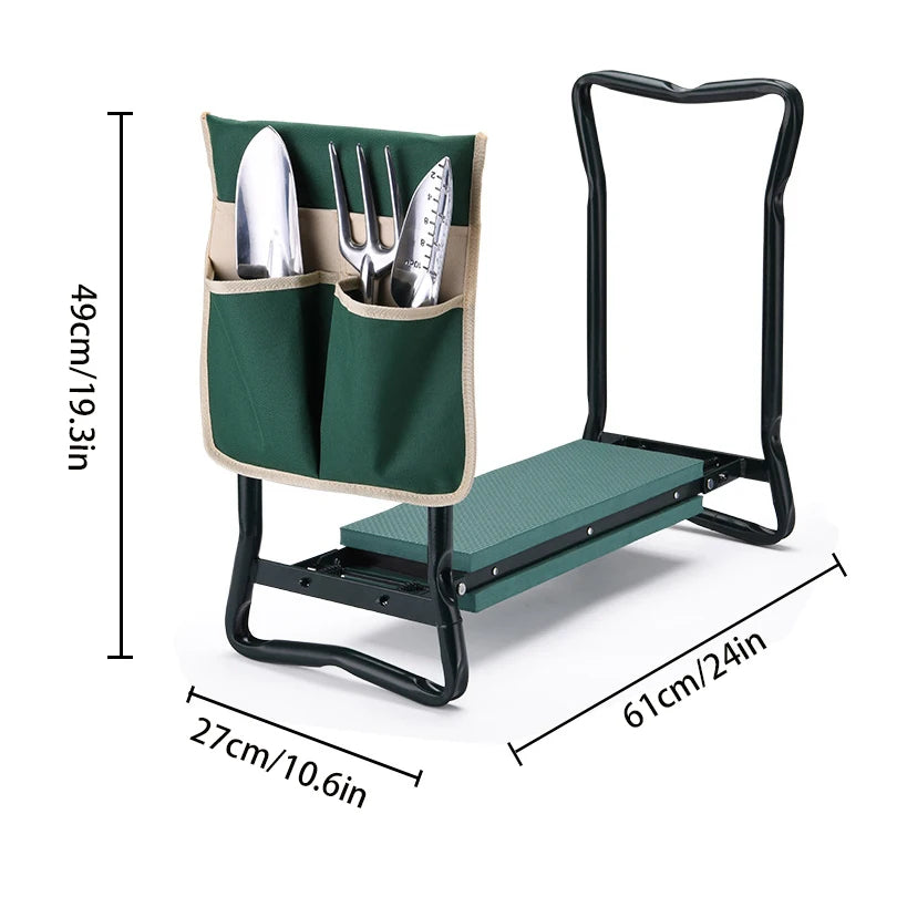 Foldable Garden Kneeler And Seat With Storage Bag