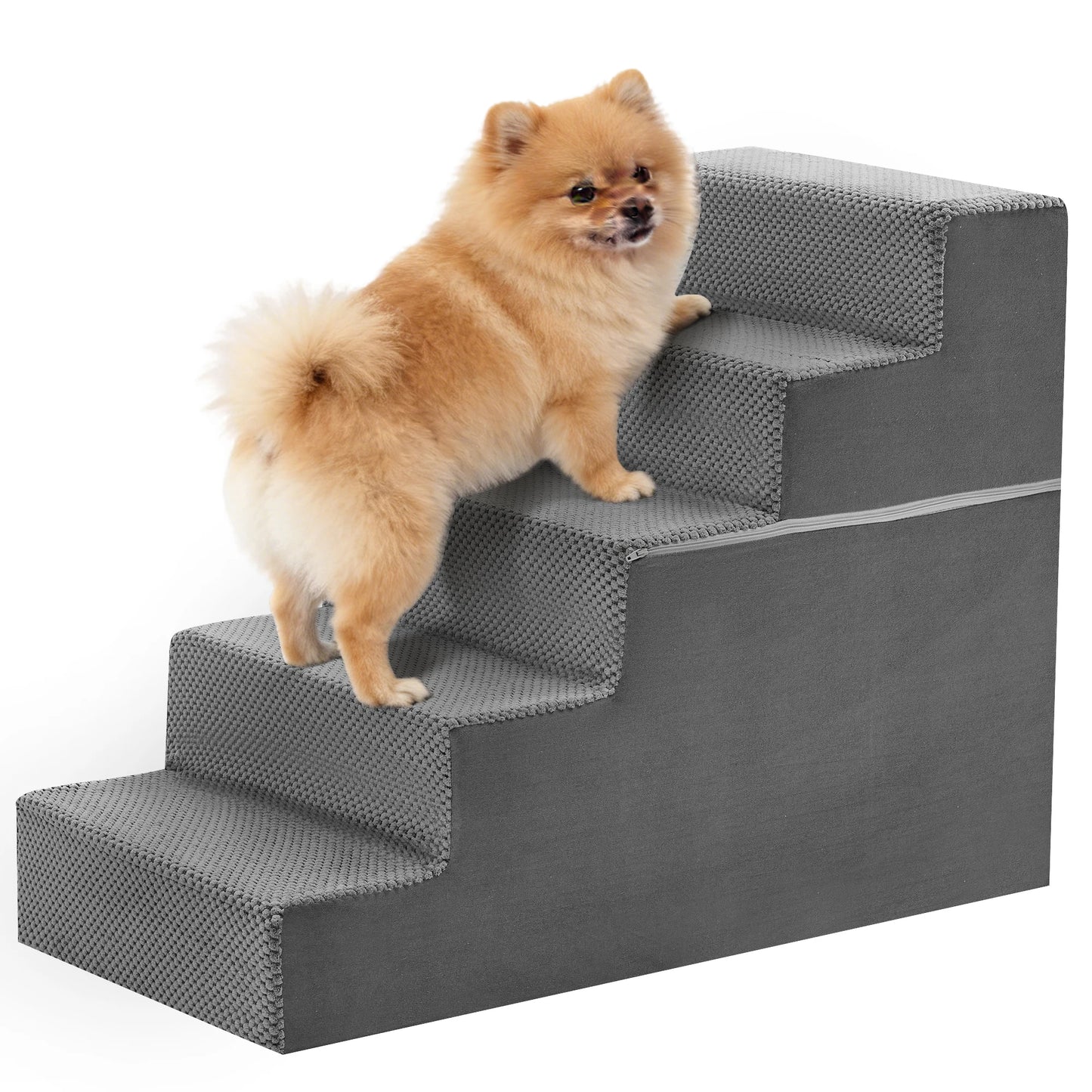 JHK Curved Foam Dog Stairs And Safety Ramp