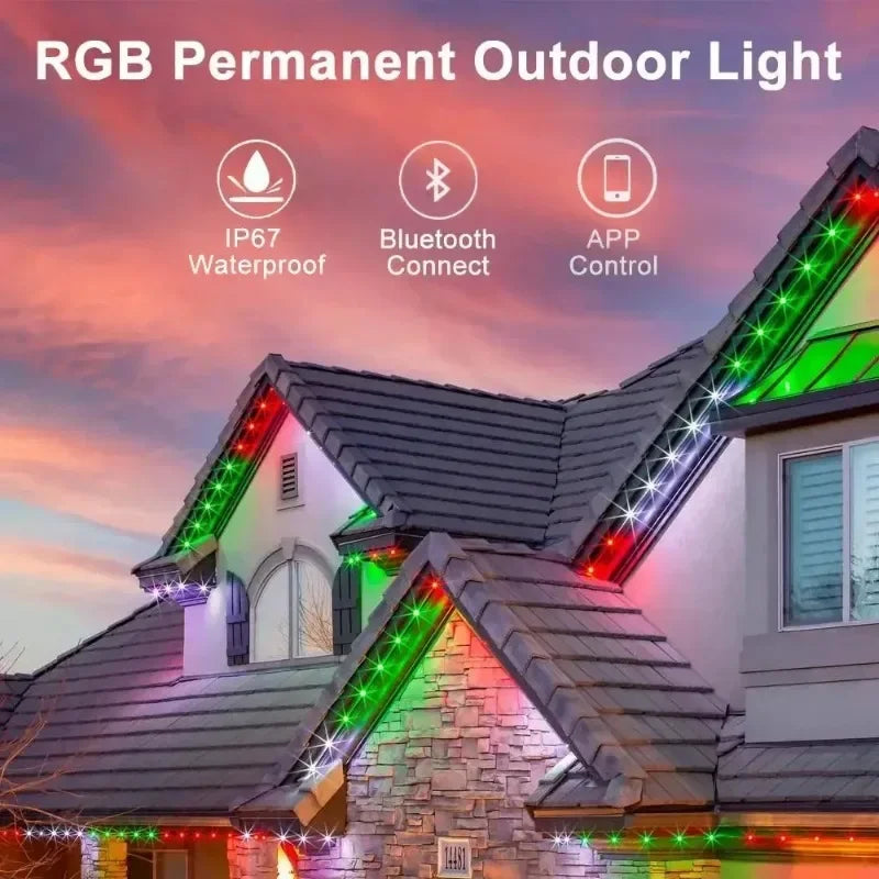 MIMIRGB Smart RGBIC Permanent Outdoor Eaves Lights
