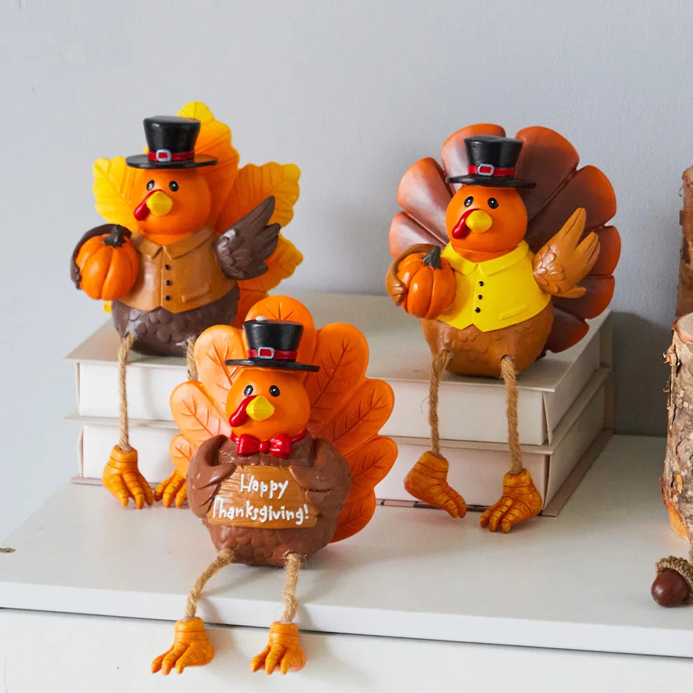 Joyfy Resin Turkey Thanksgiving Tabletop Decor