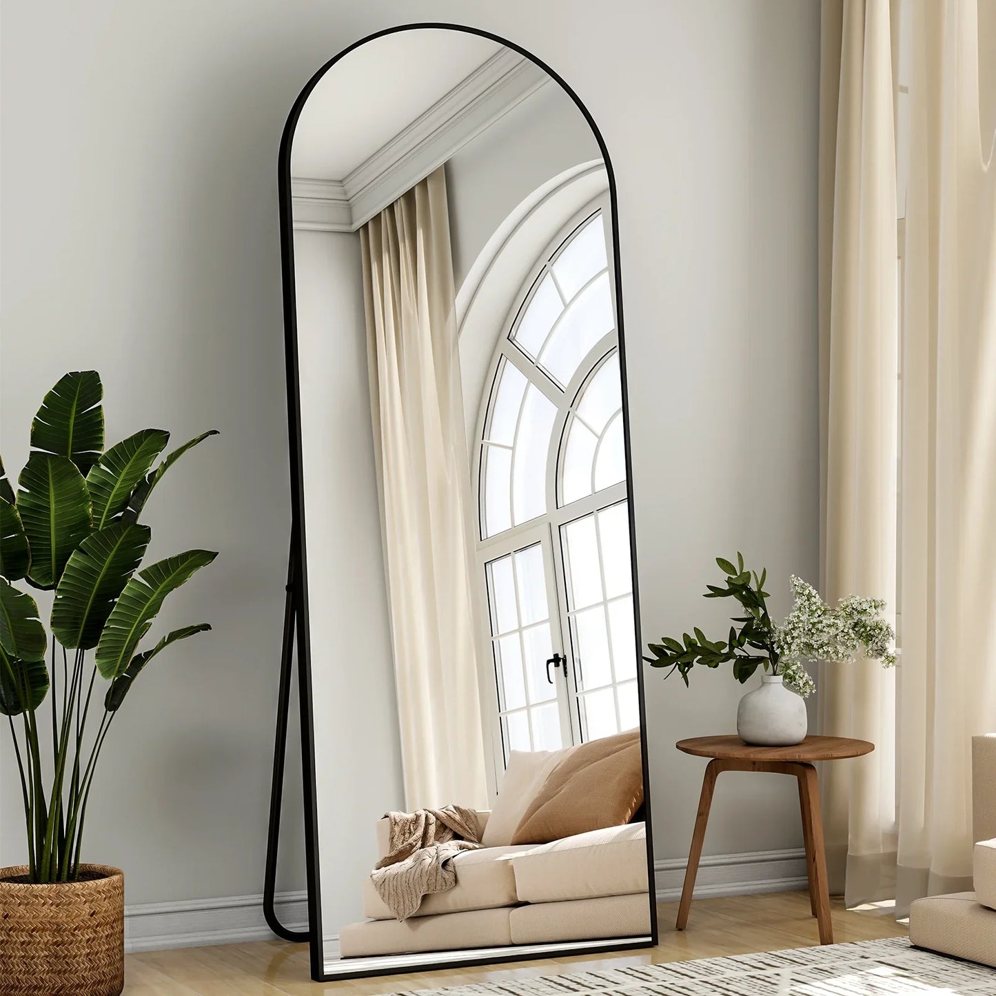 Arched Freestanding Full Length Mirror For Home Decor