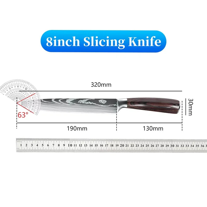 Zeng Japanese Damascus Steel Chef Knife