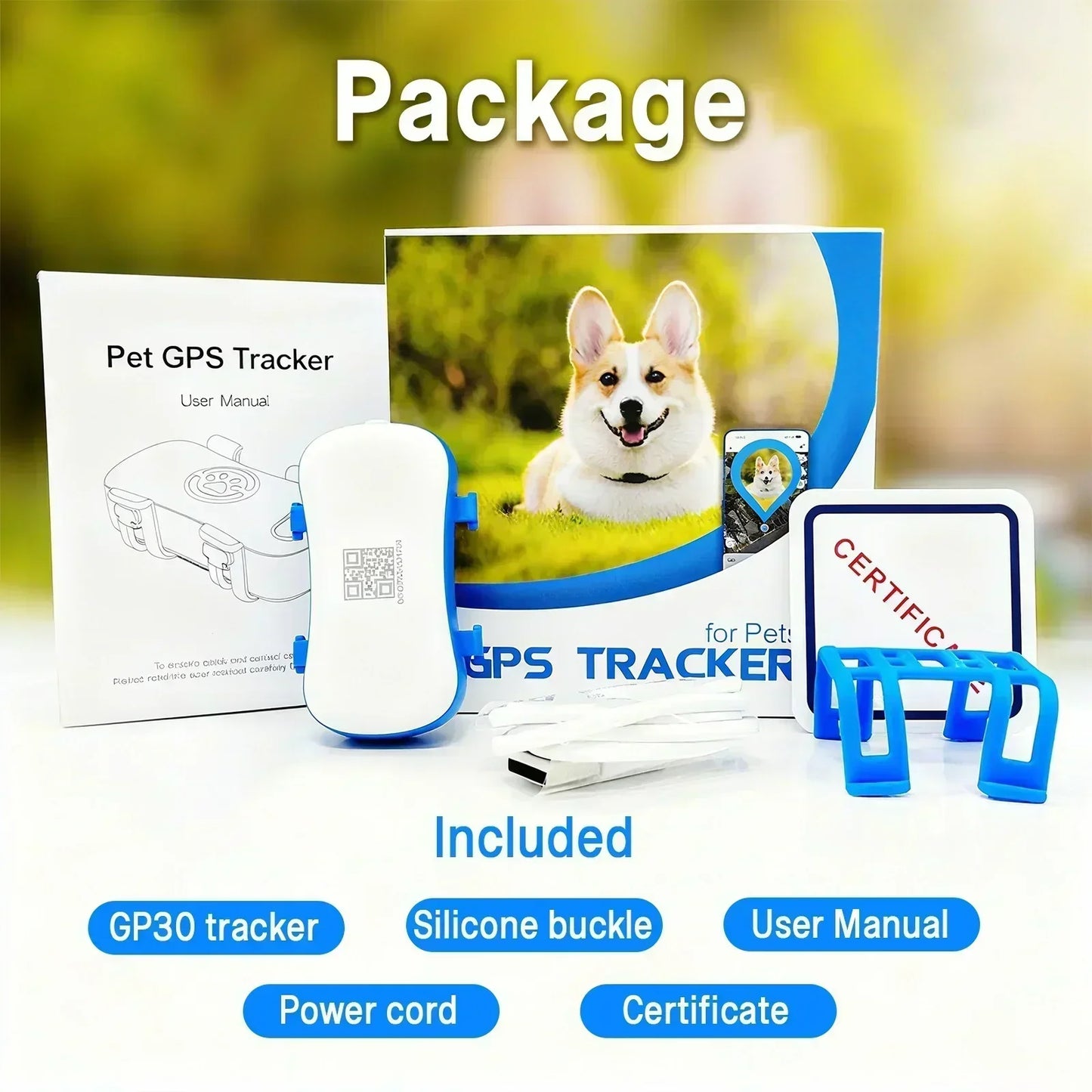 Wanwaytech 4G Pet Tracker Real Time Tracking IP67 Waterproof