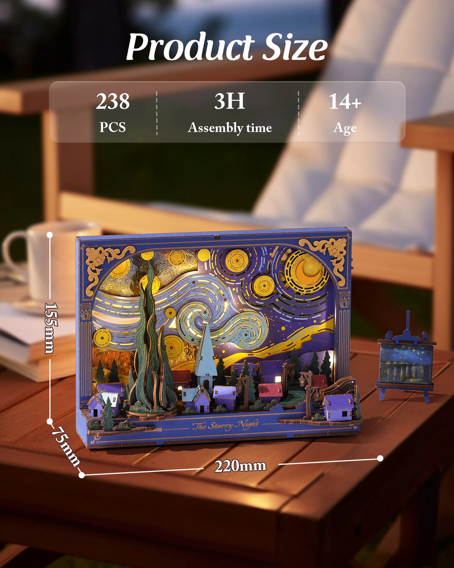 ROKR Starry Night 3D Wooden Puzzle