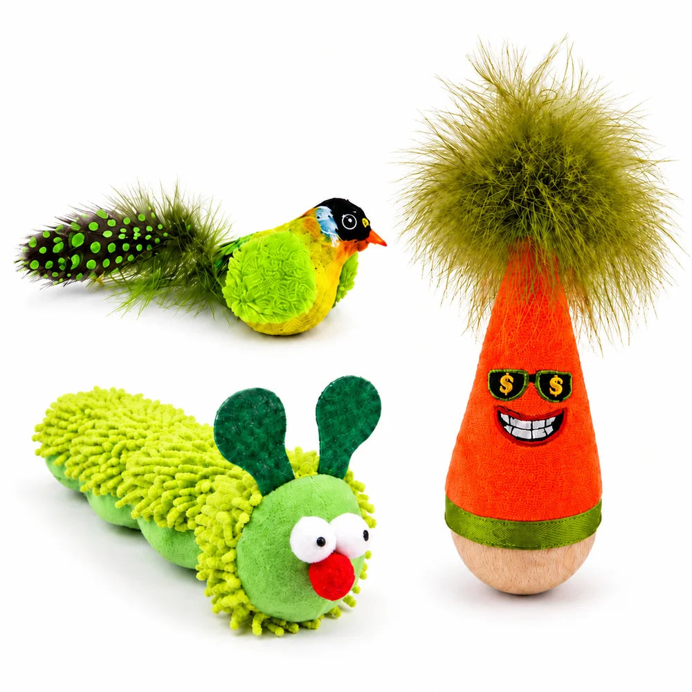 Zoe Interactive Cat Toy Set With Chirping Bird