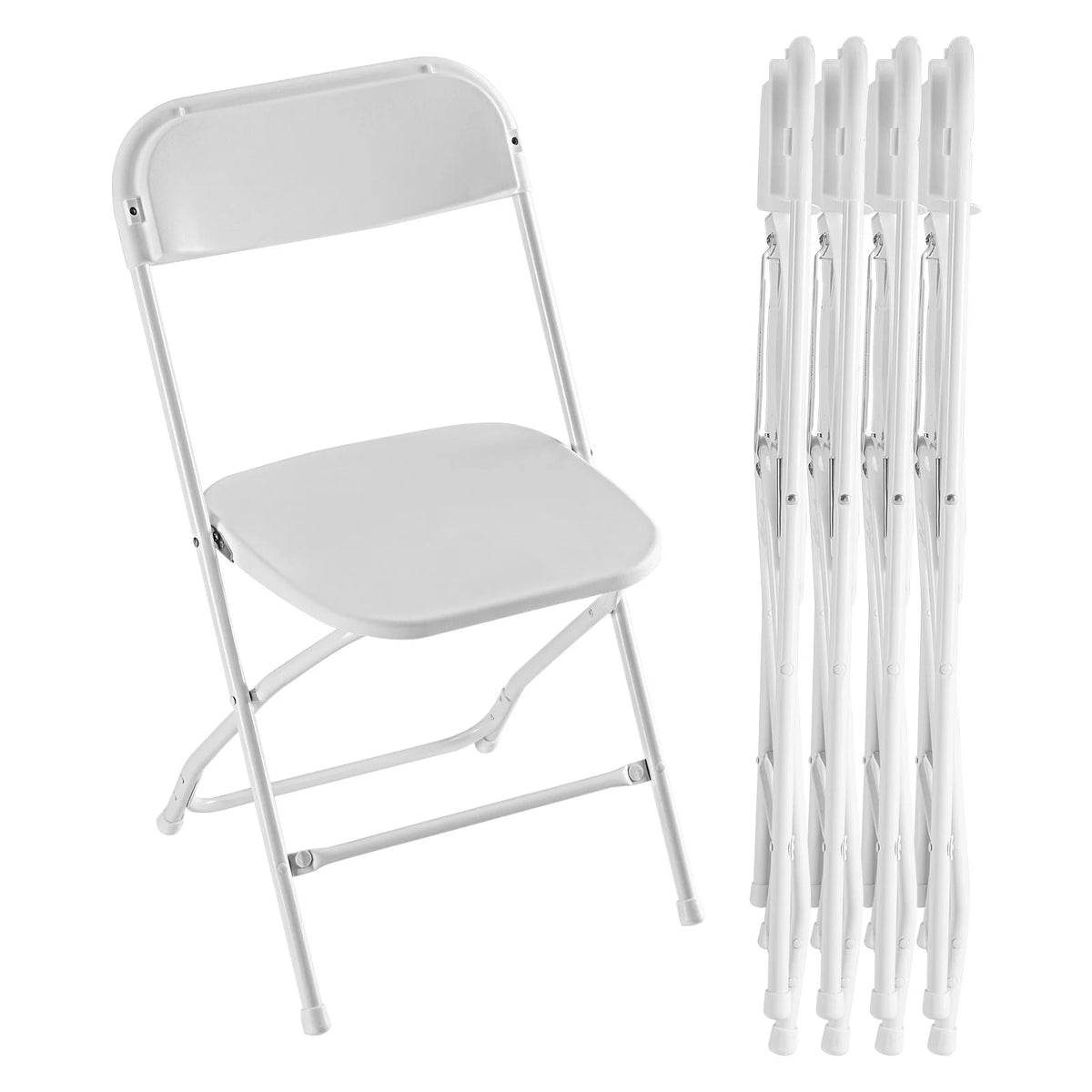 JHK Plastic Folding Chair 4 To 6 Pack 330LB Capacity