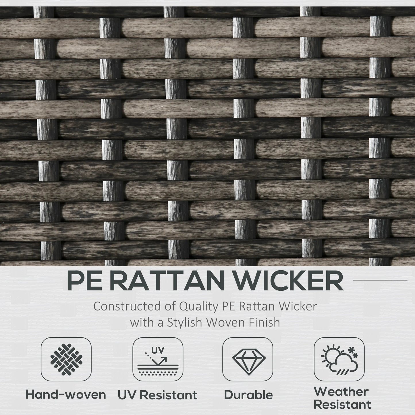 Outdoor Wicker Patio Furniture Set 4 Piece Rattan
