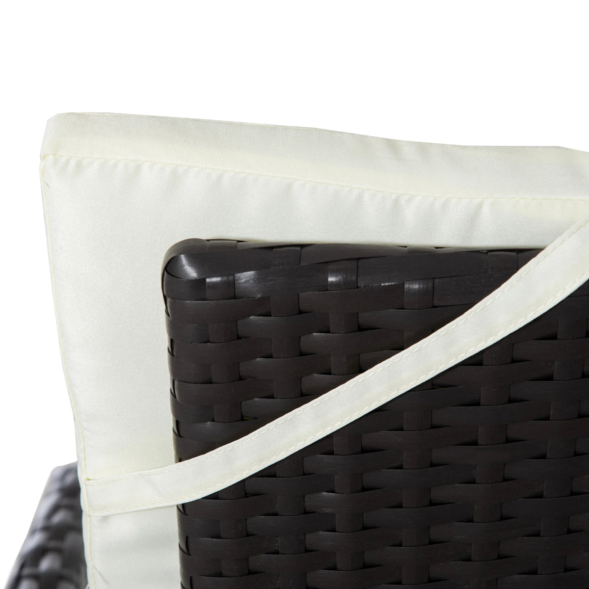 Outsunny Wicker Patio Reclining Chair Set With Table