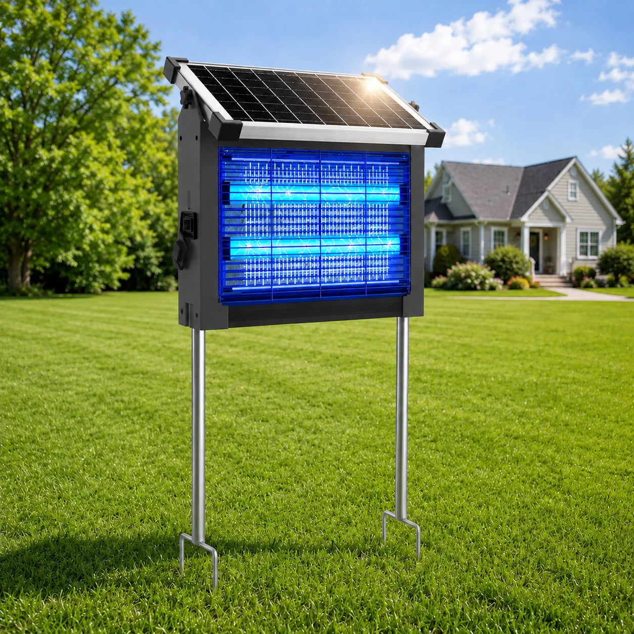 Solar Bug Zapper Outdoor 4500V Mosquito Zapper