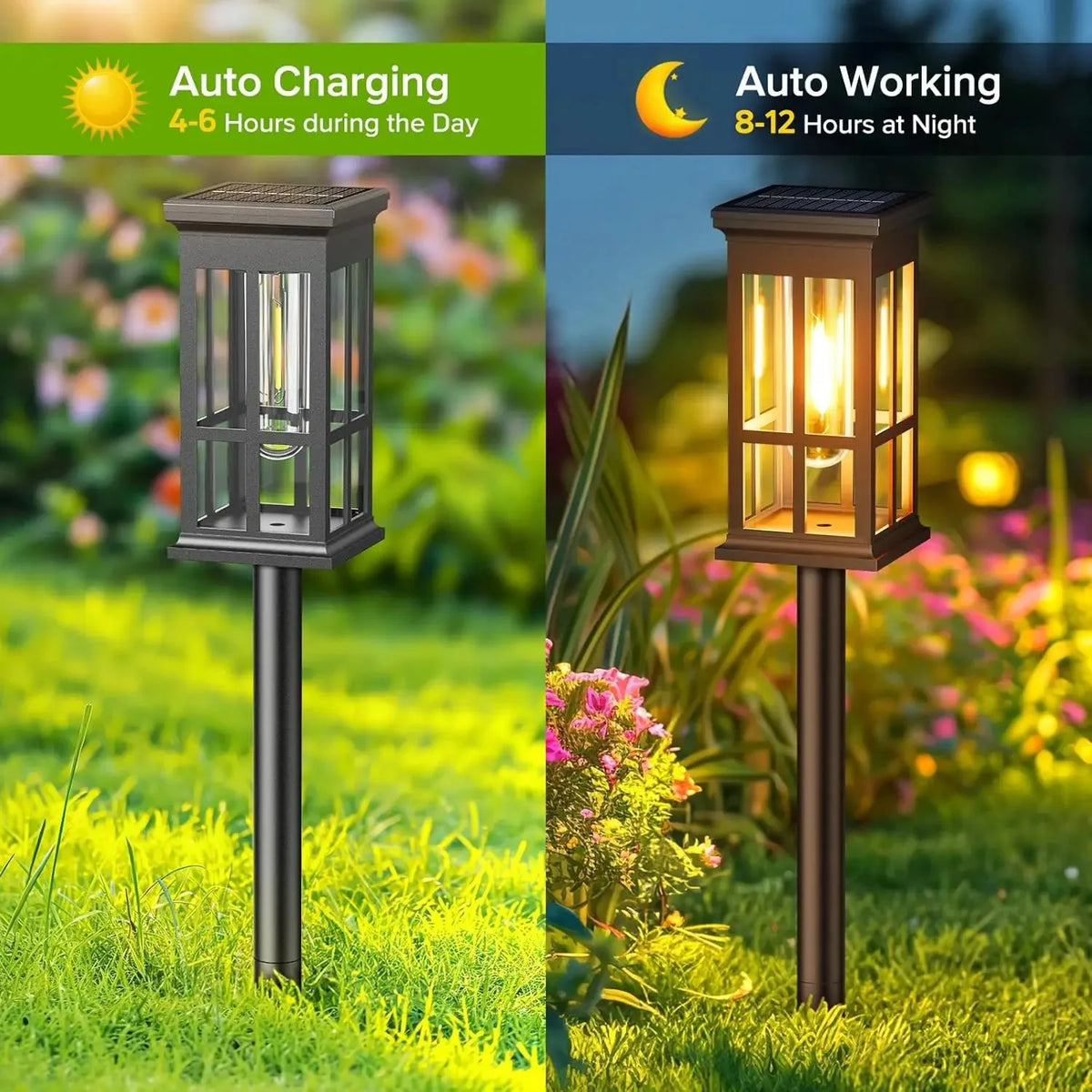 LED Solar Pathway Light Waterproof Outdoor Garden Lamp