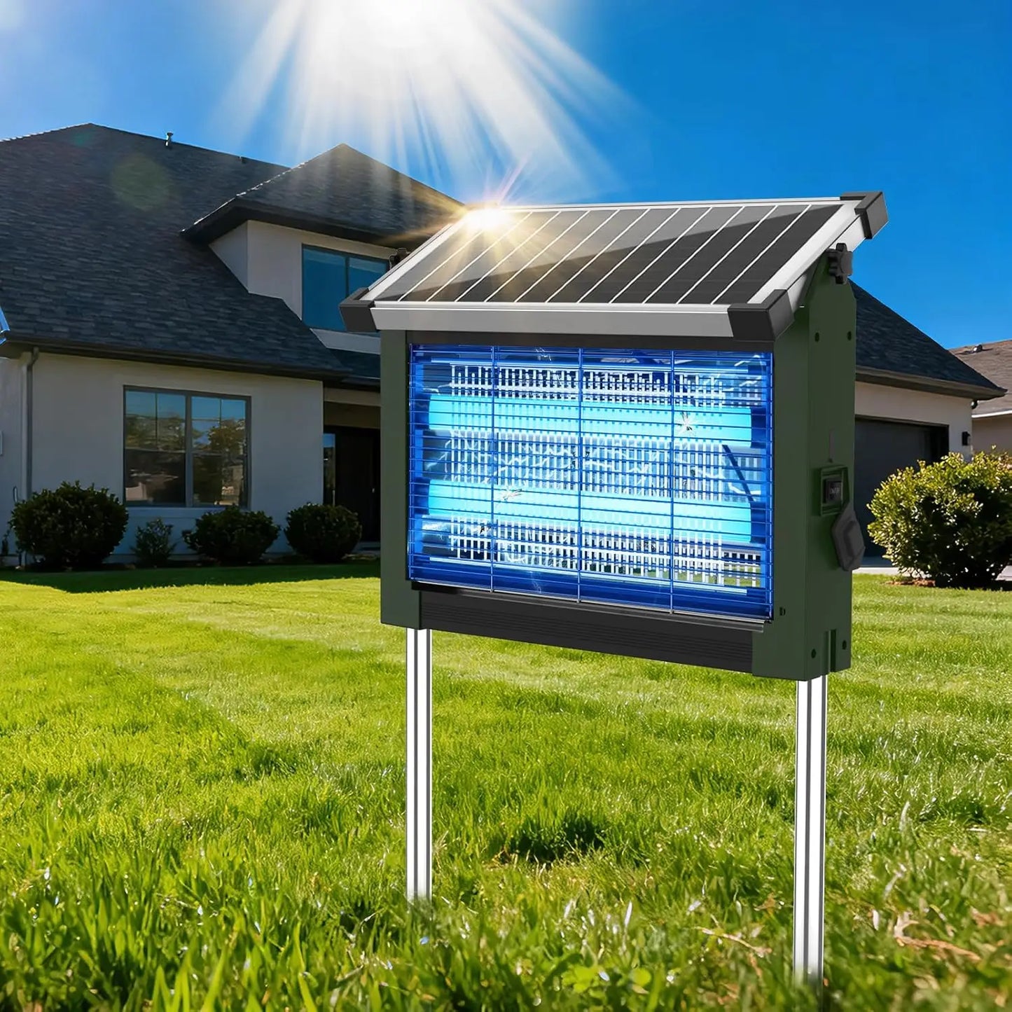Solar Bug Zapper Outdoor 4500V Mosquito Zapper