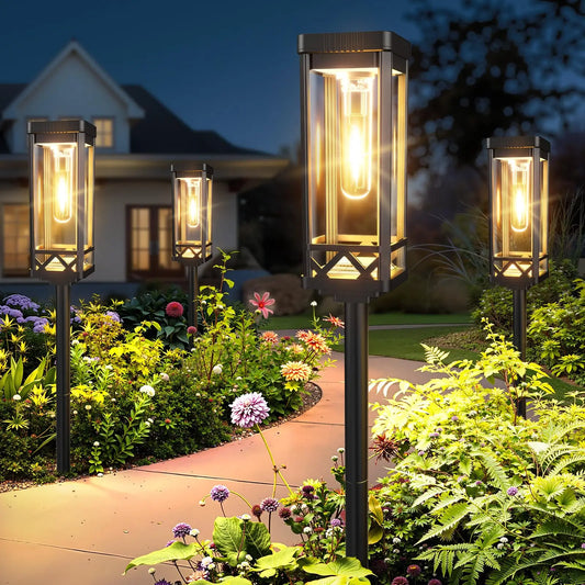 Solar Powered Waterproof LED Pathway Landscape Lights