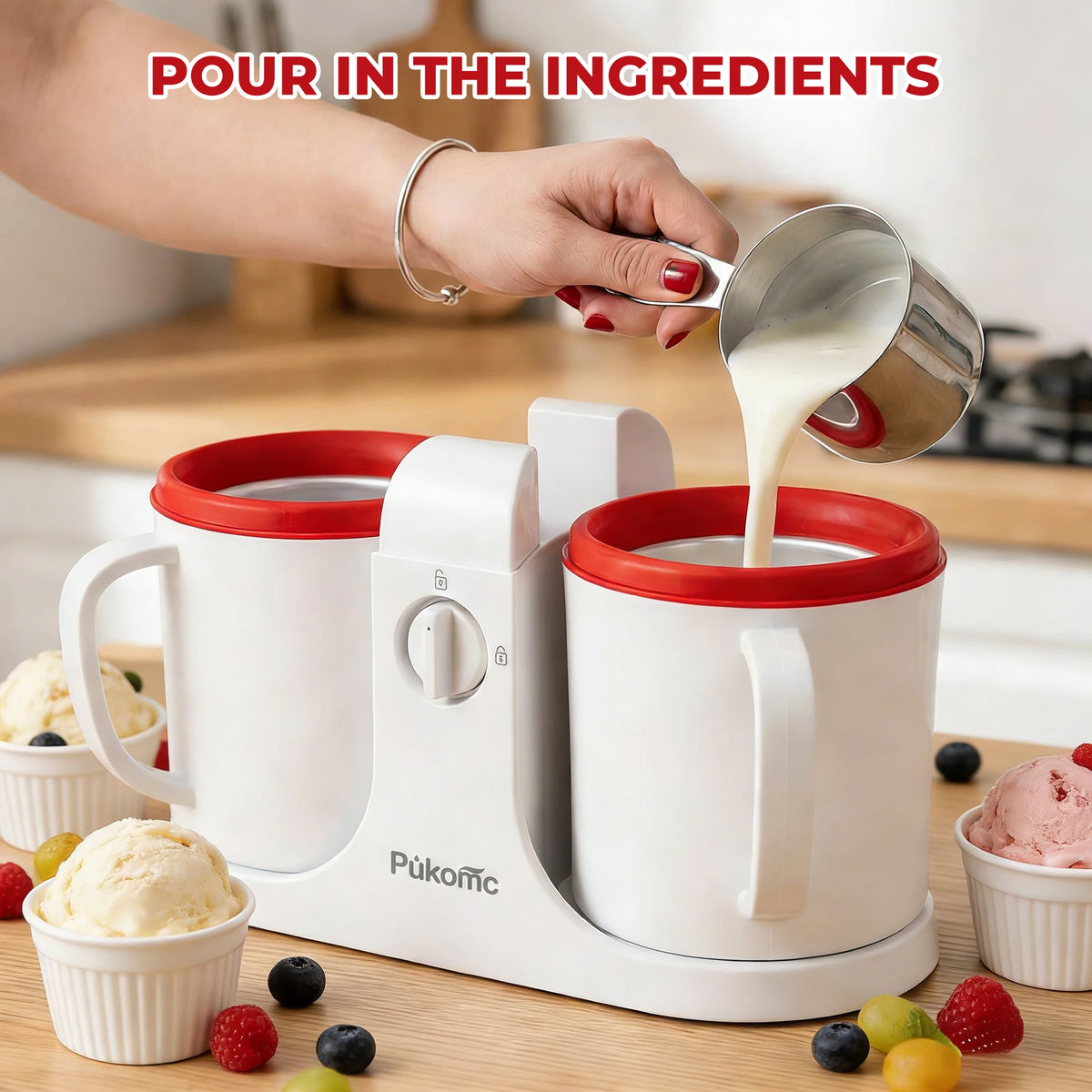 Sumetas Dual Cup Ice Cream And Popsicle Maker