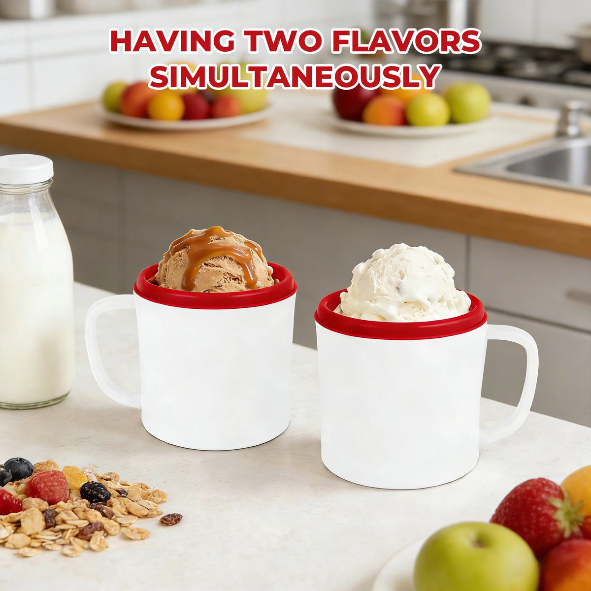 Sumetas Dual Cup Ice Cream And Popsicle Maker