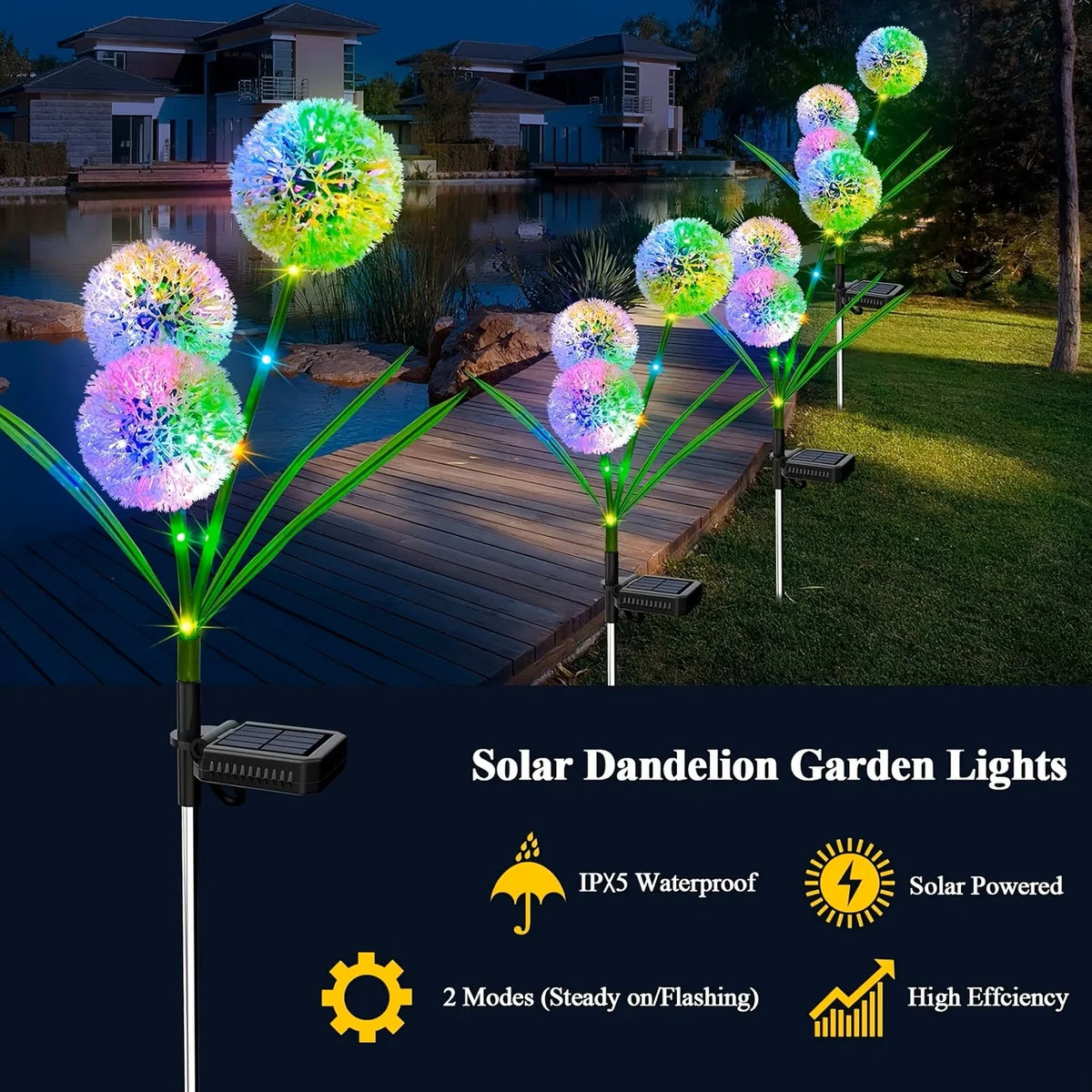 Solar LED Dandelion Outdoor Garden Decorative Lights