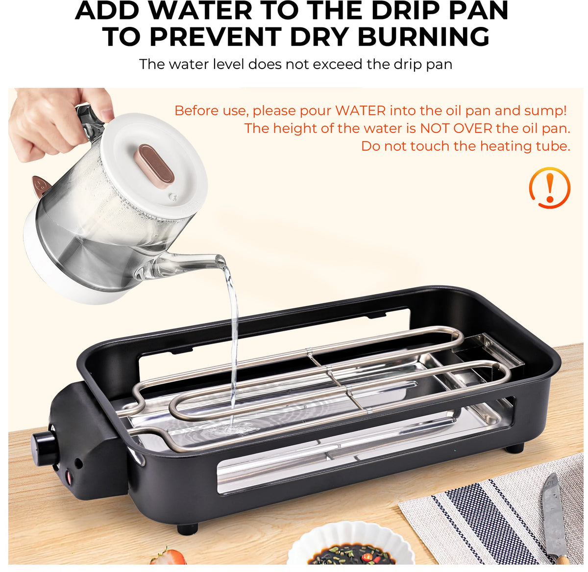 Sumetas Smokeless Electric Grill With Removable Griddle