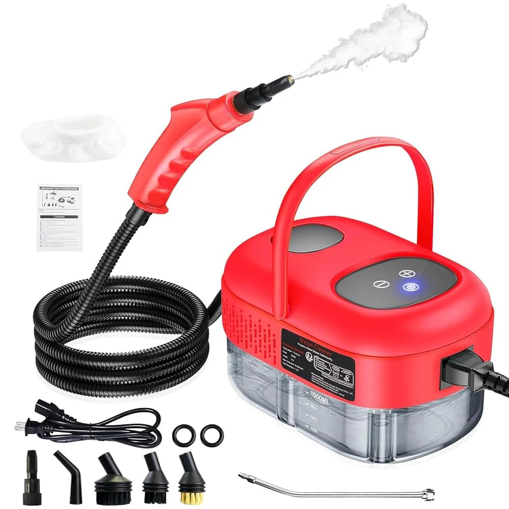 High Pressure Steam Cleaner 3Bar 1500W Portable Household Steam Cleaning Machine With Multiple Accessories