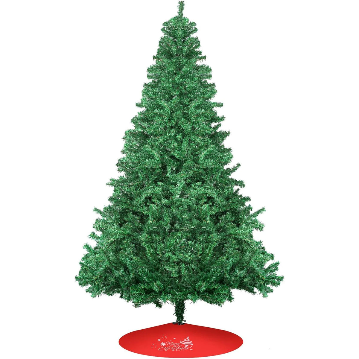 7ft/8ft Spruce Artificial Holiday Christmas Tree for Home/Party Decor W/1300 Branch Tips, Easy Assembly, Metal Hinges&Base