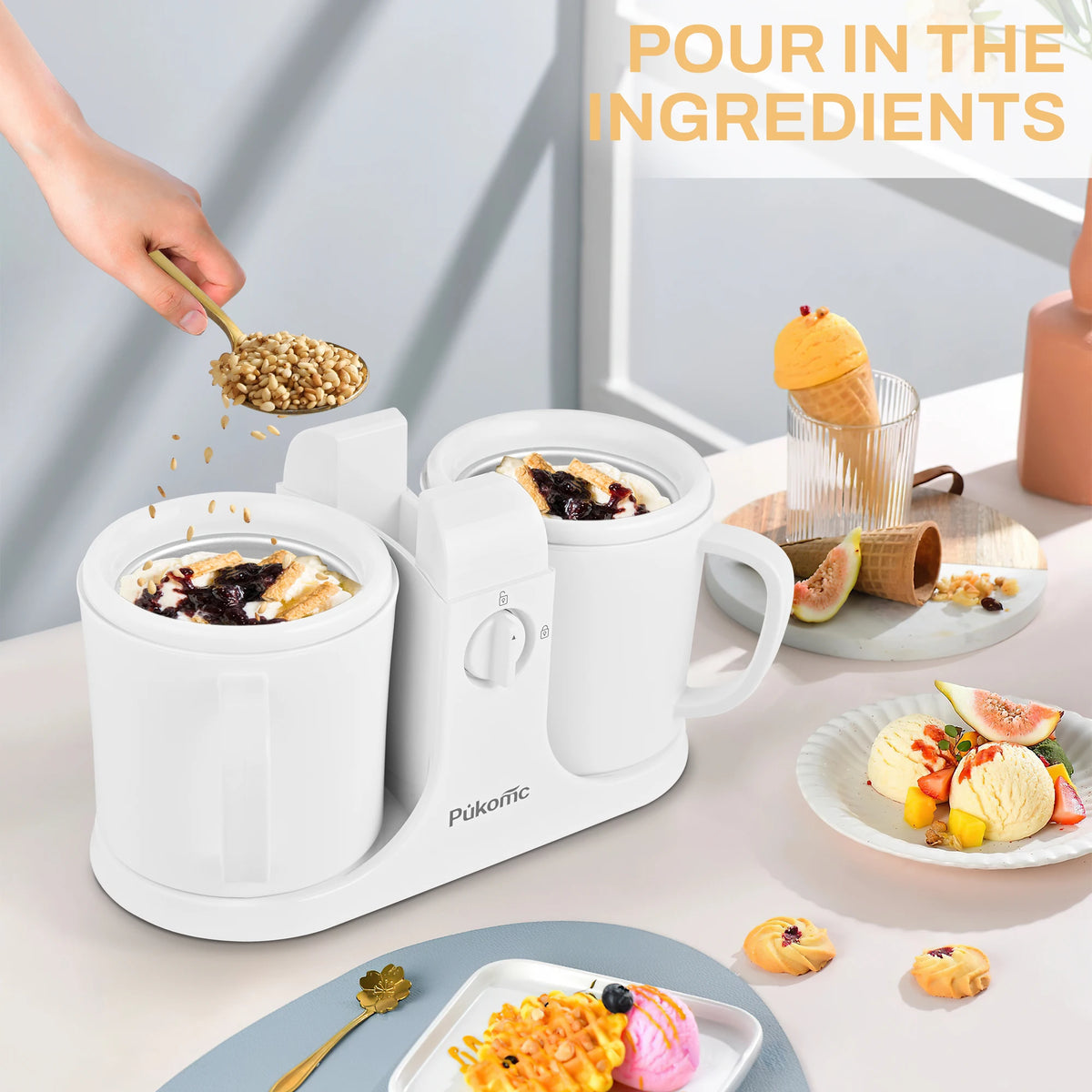 Sumetas Dual Cup Ice Cream And Popsicle Maker