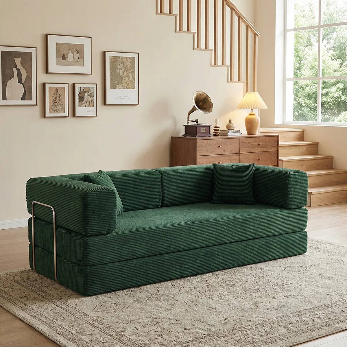 YQzyphyna Futon Sofa Bed 4 In 1 Convertible Couch