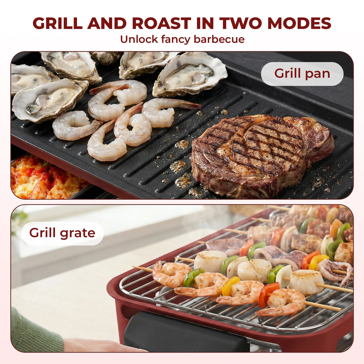 Sumetas Smokeless Electric Grill With Removable Griddle