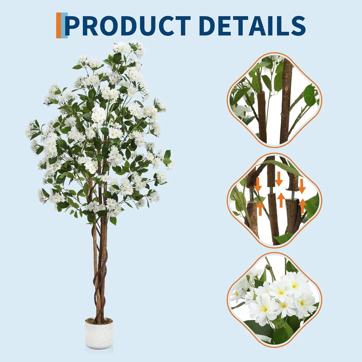 HiMISS Artificial Osmanthus Tree With Lifelike Flowers