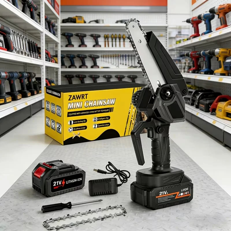 ZAWRT Cordless Chainsaw With Safety Lock