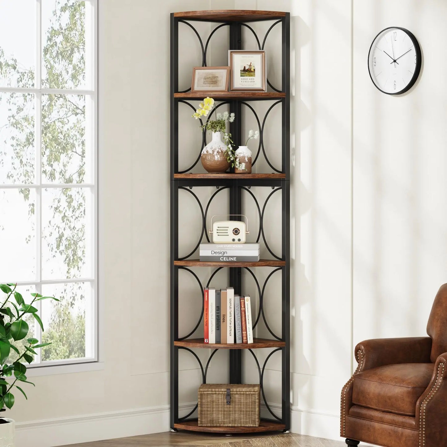 Tribesigns 6 Tier Corner Shelf Storage Unit