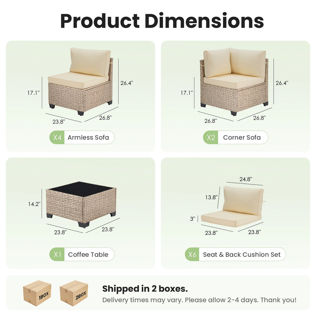 All Weather Rattan Patio Furniture Set With Glass Table