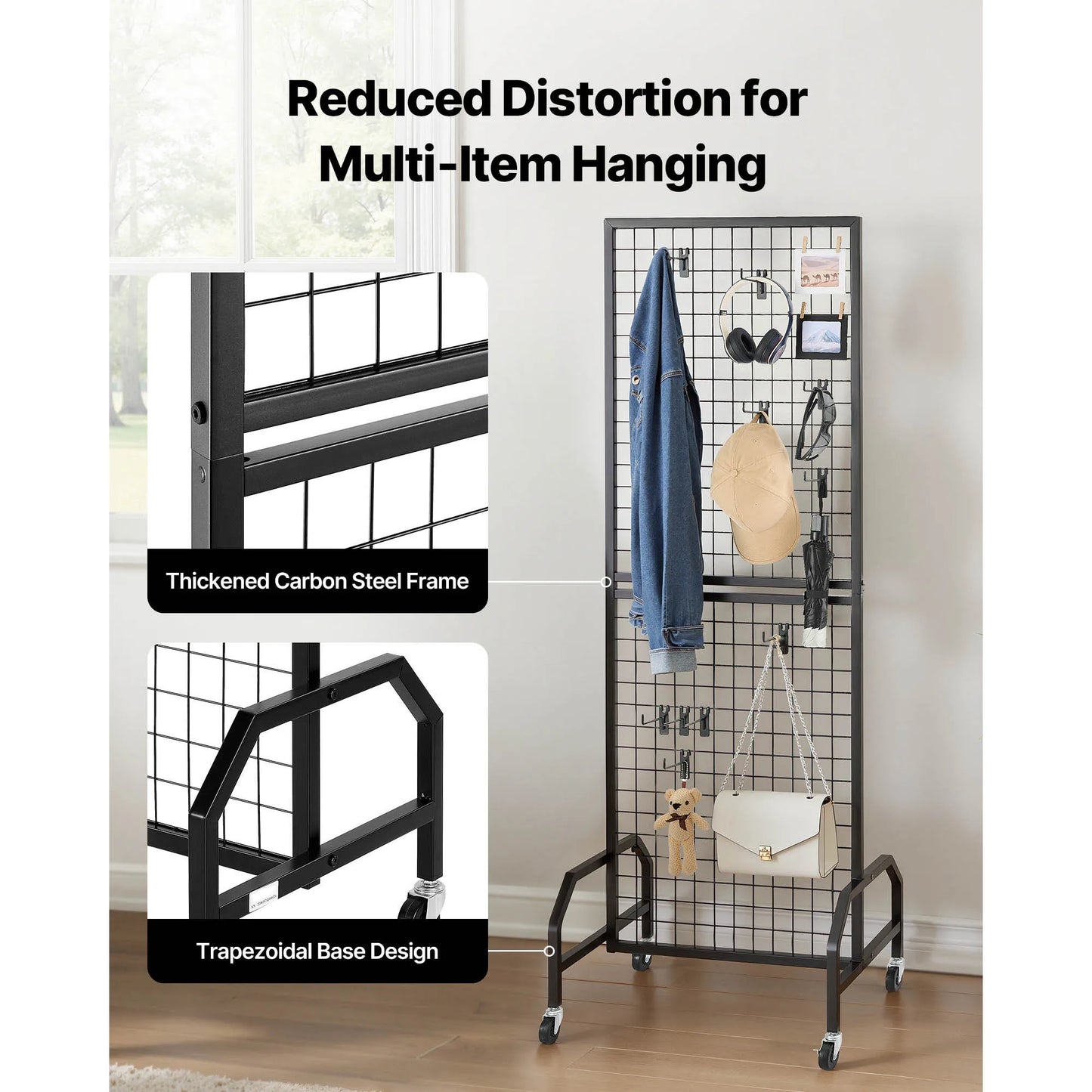 SucceBuy Carbon Steel Wire Grid Display Rack Panel
