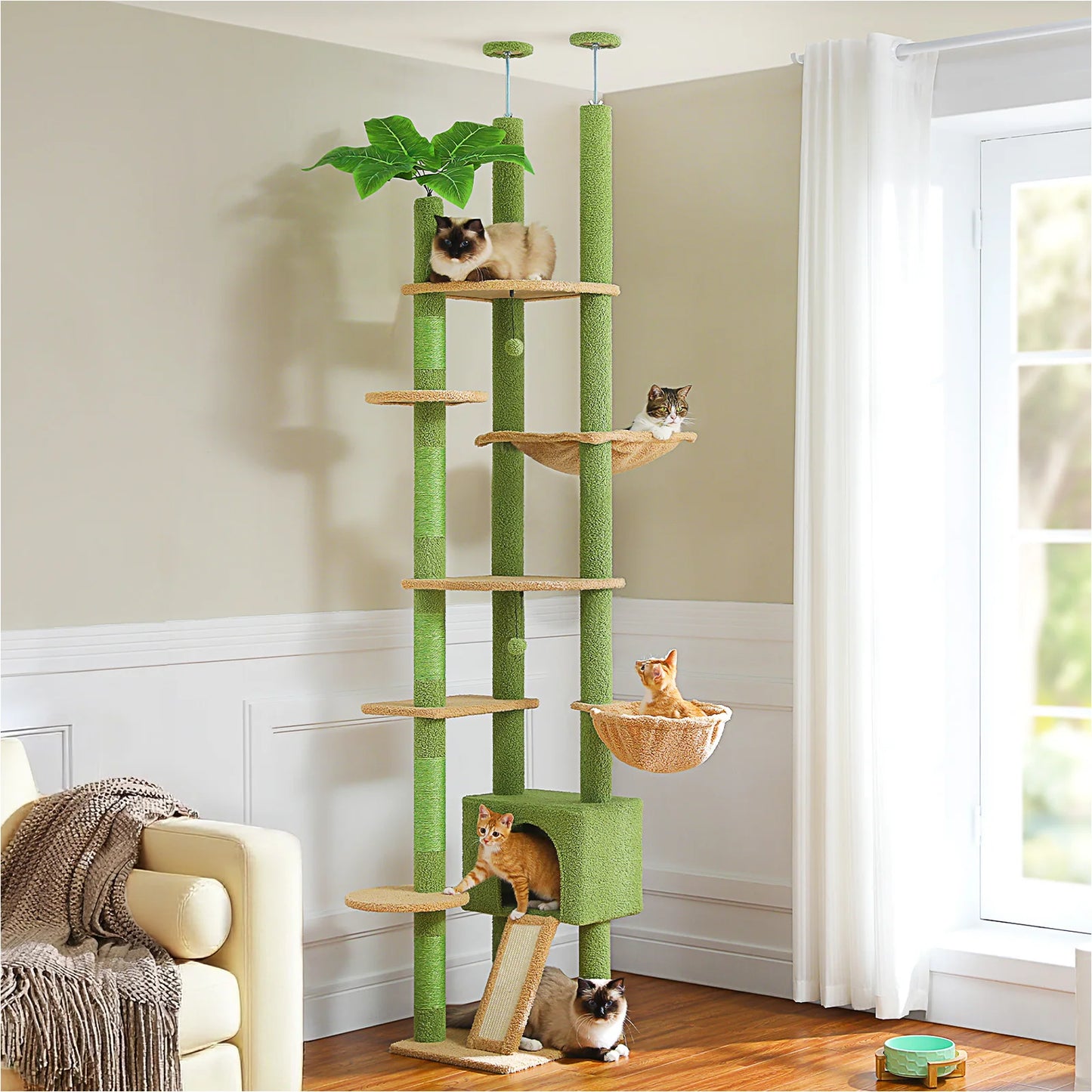 Pawz Road Height Adjustable Wooden Cat Tree