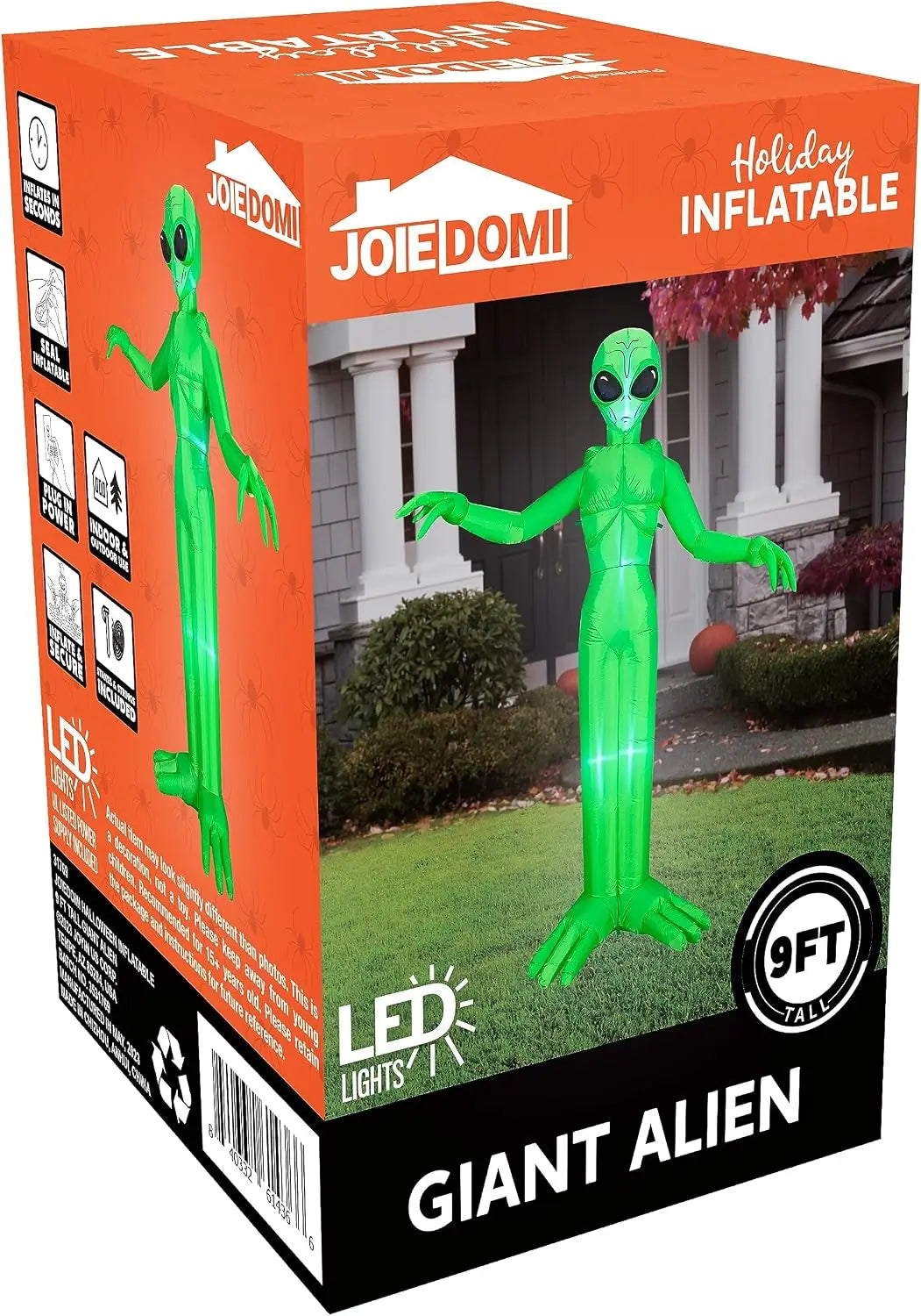 Joyfy Alien Halloween Inflatable Outdoor Decor LED Lights