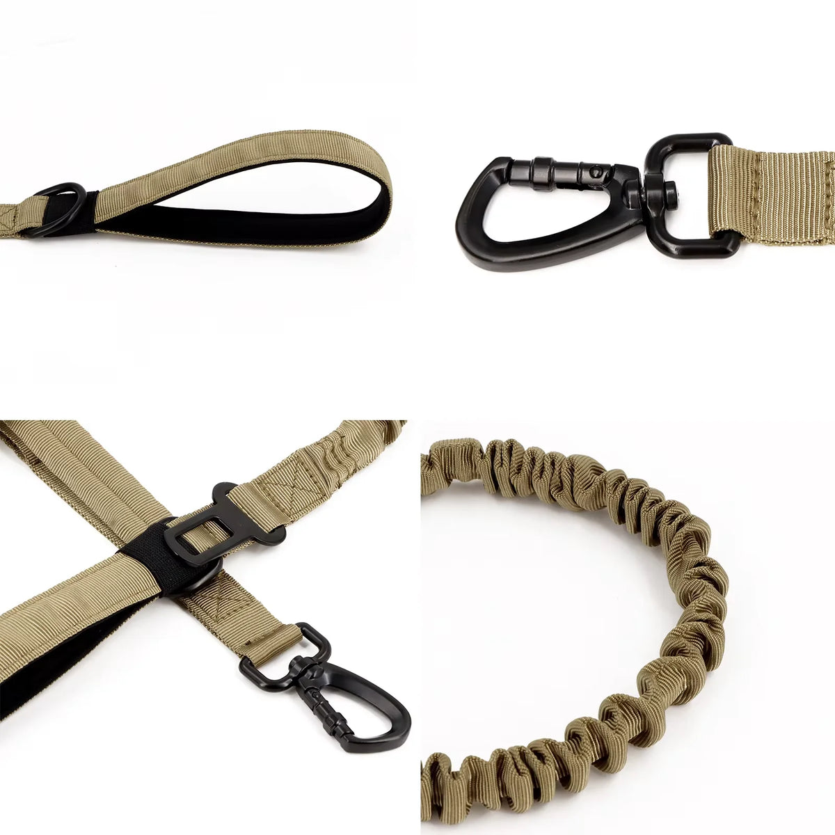 Military Tactical Dog Leash With Dual Handles