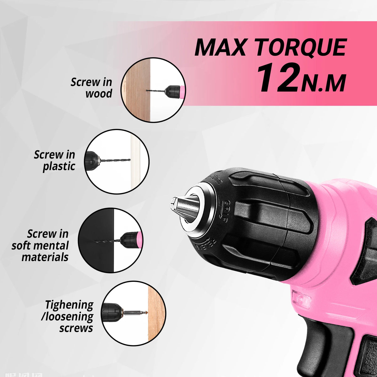 DEKO Cordless Drill And Power Tool Combo Kit
