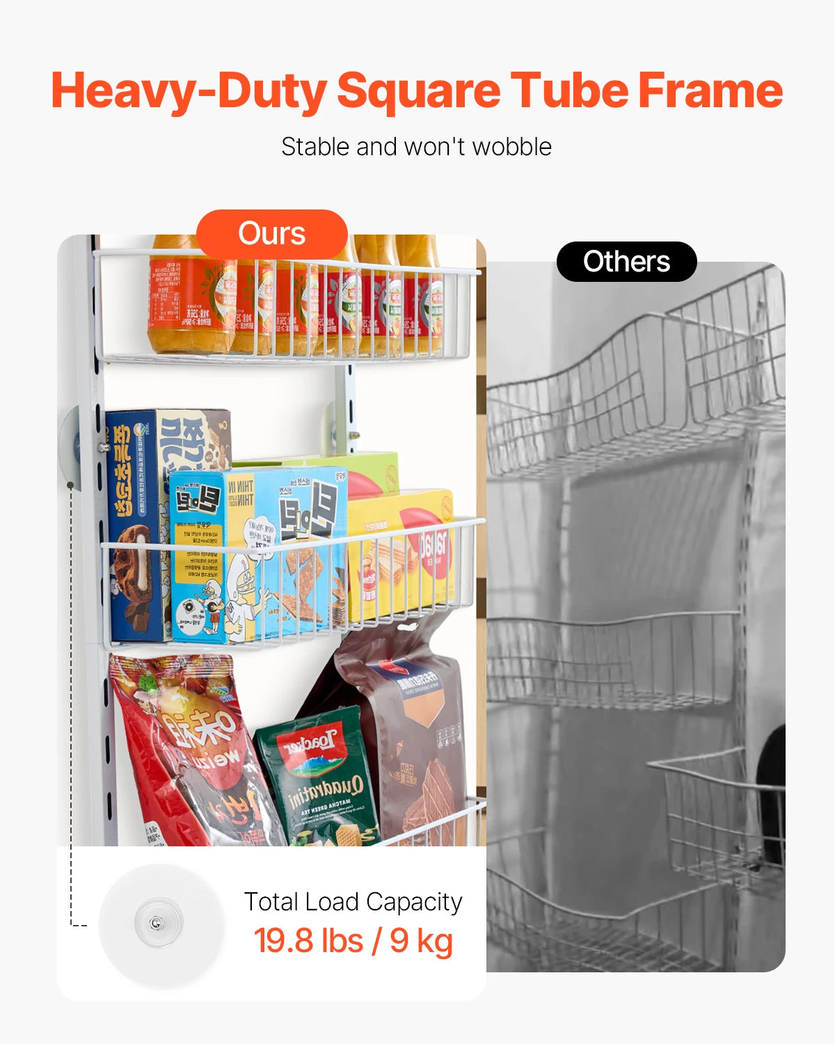 SucceBuy Heavy Duty Over The Door Spice Rack Organizer