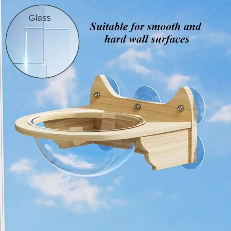 SMVP Wooden Suction Cup Cat Nest Wall Scratcher