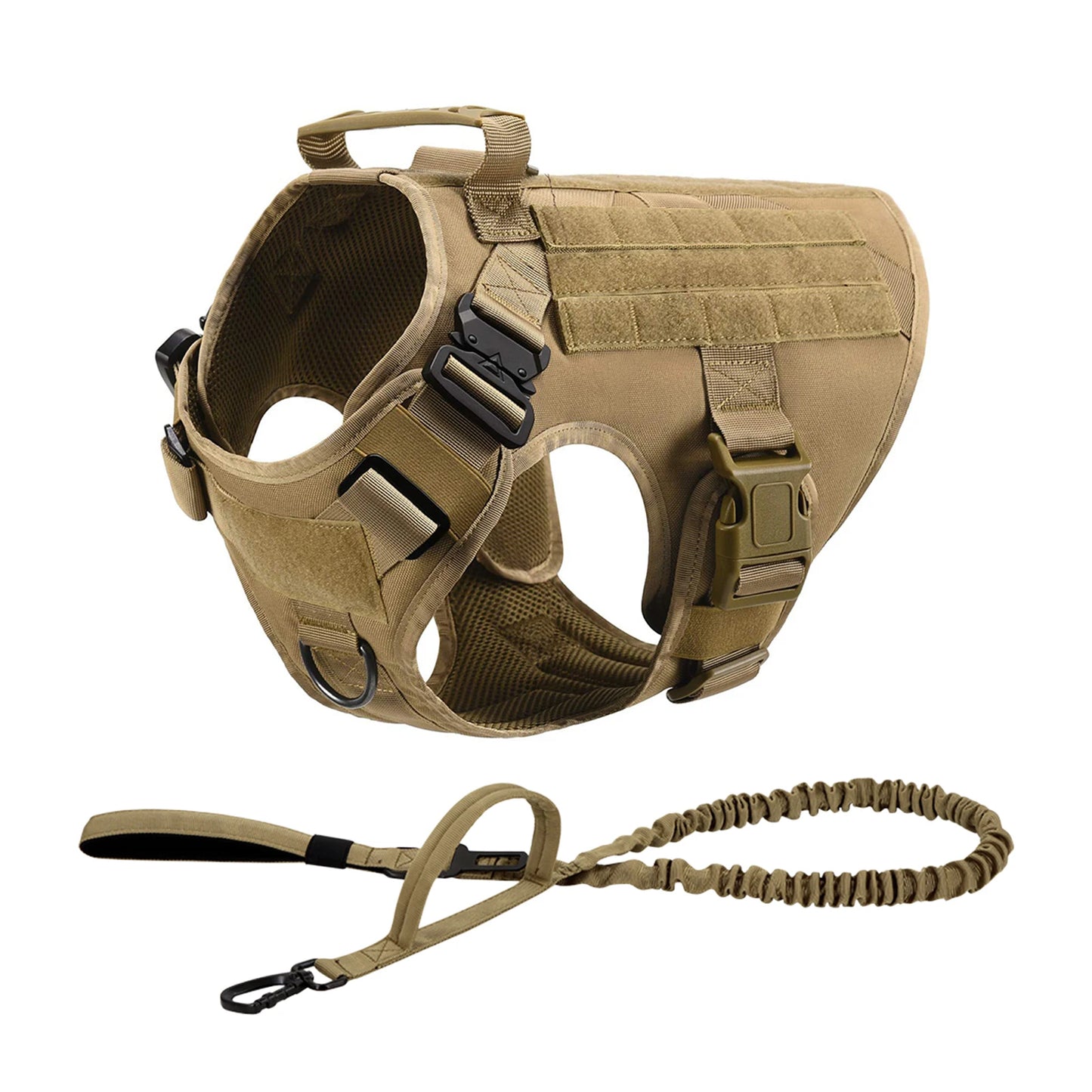 Tactical Dog Harness With Molle Pouches