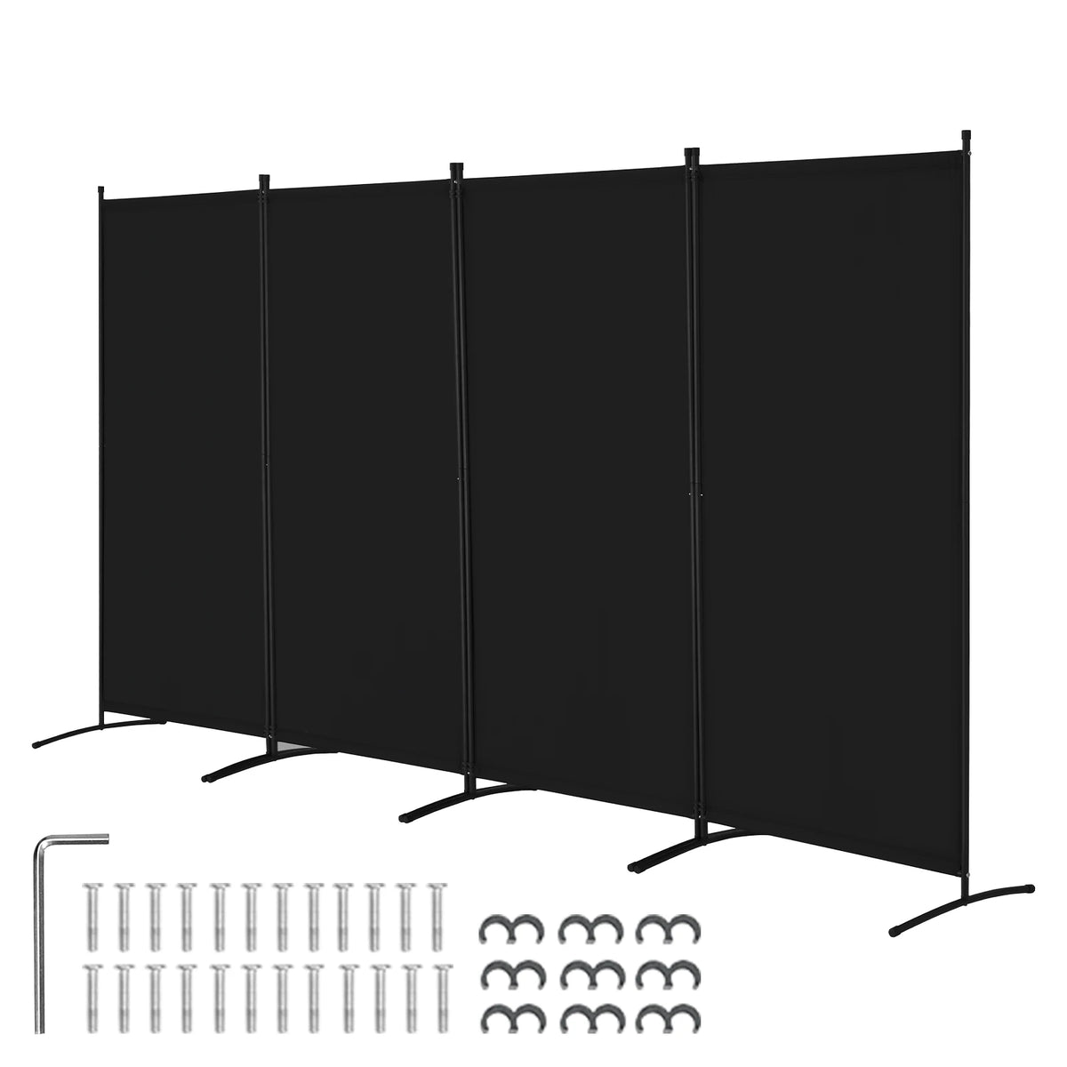 Compact Folding Room Divider Privacy Screen