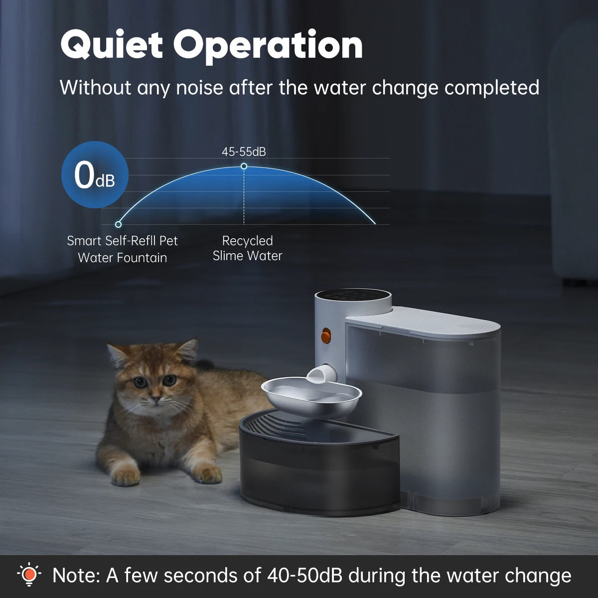 Petgravity Stainless Steel Automatic Cat Water Dispenser
