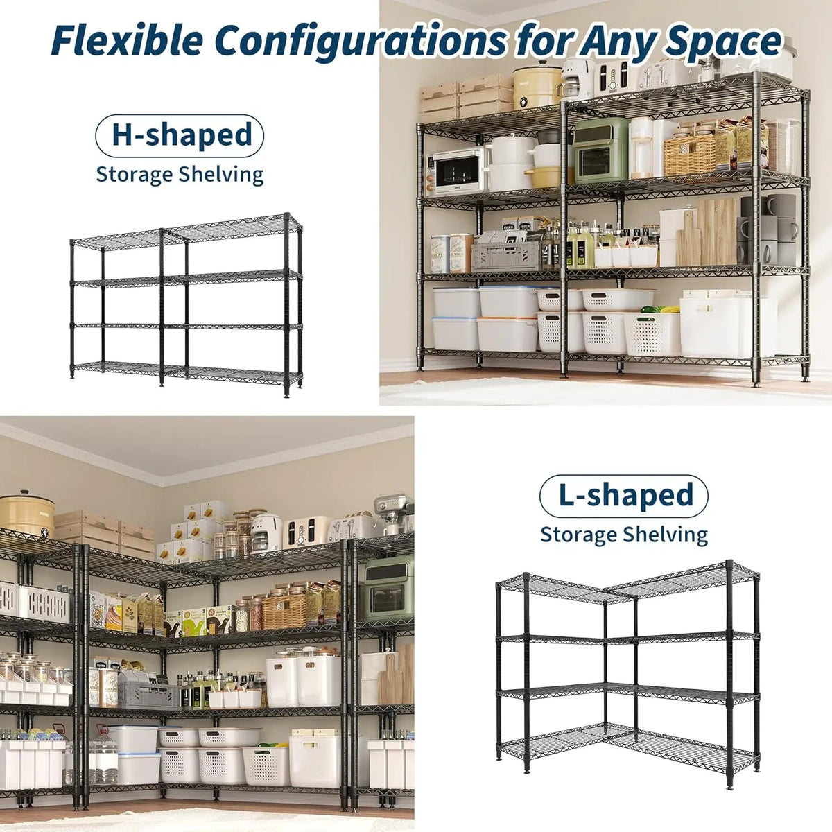 TWISTER CK Adjustable Metal Storage Shelving Unit