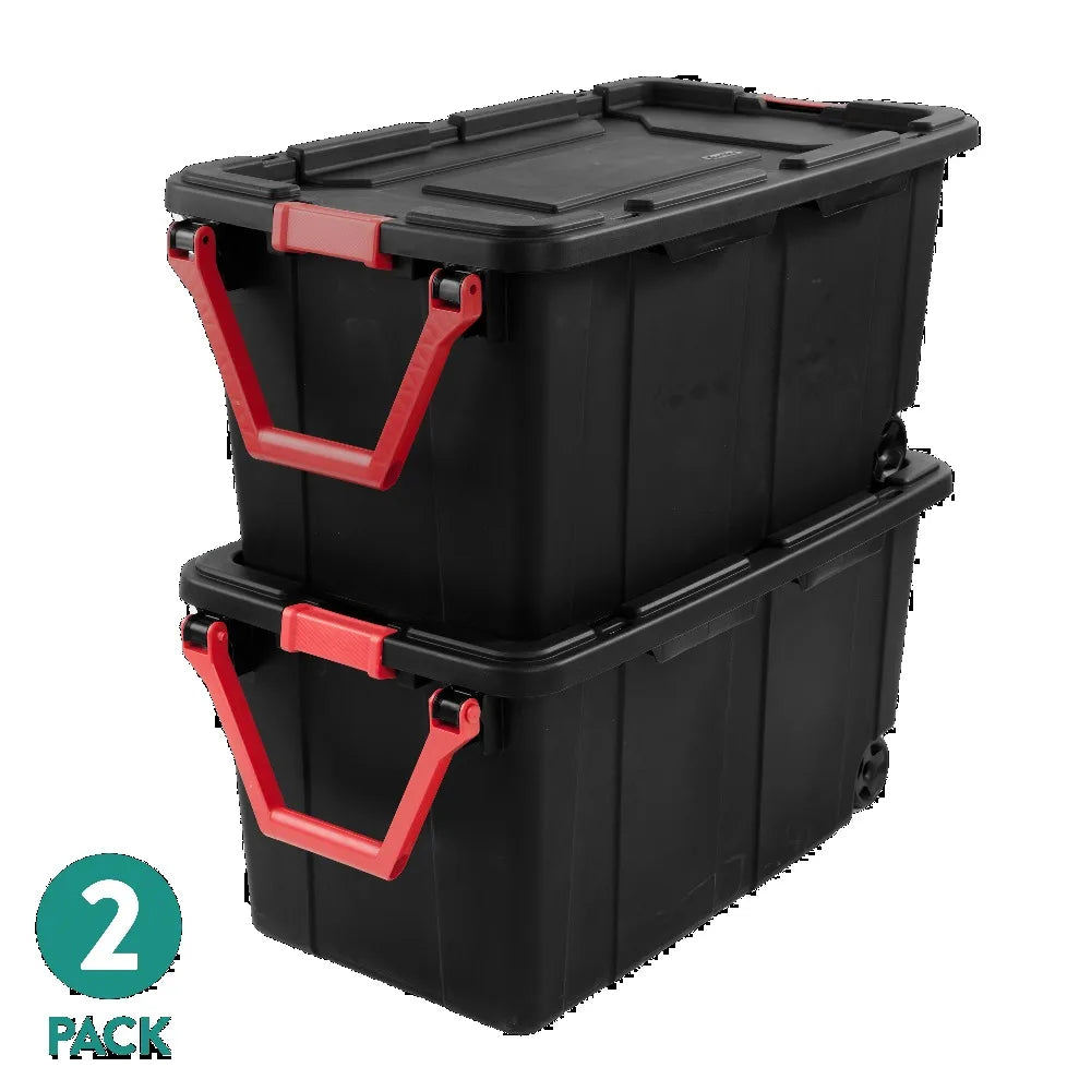 Sterilite Wheeled Plastic Industrial Storage Bin