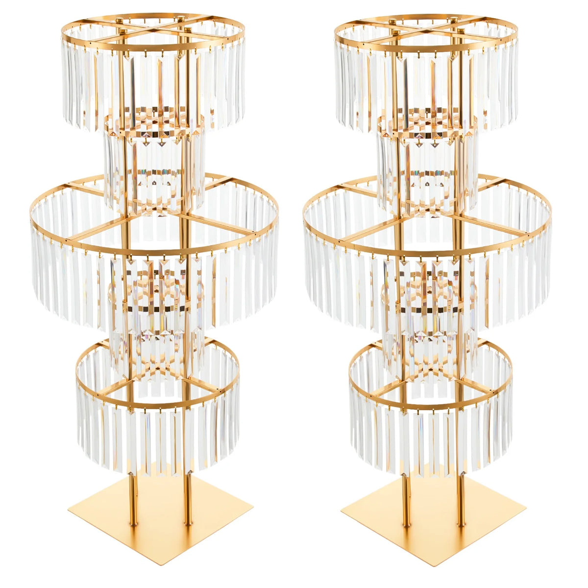 Five Tier Acrylic Crystal Flower Stand