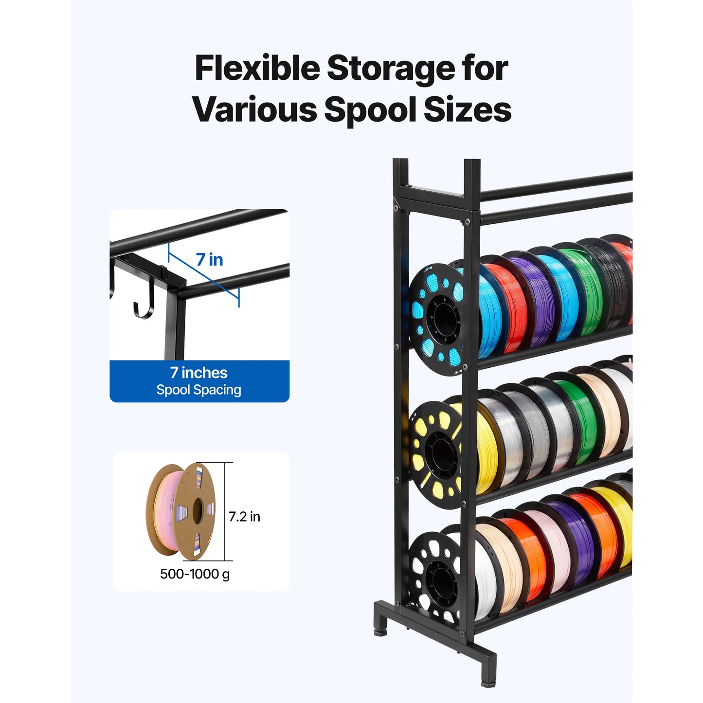 SucceBuy 5/7 Tier Filament Storage Rack for 3D Printers