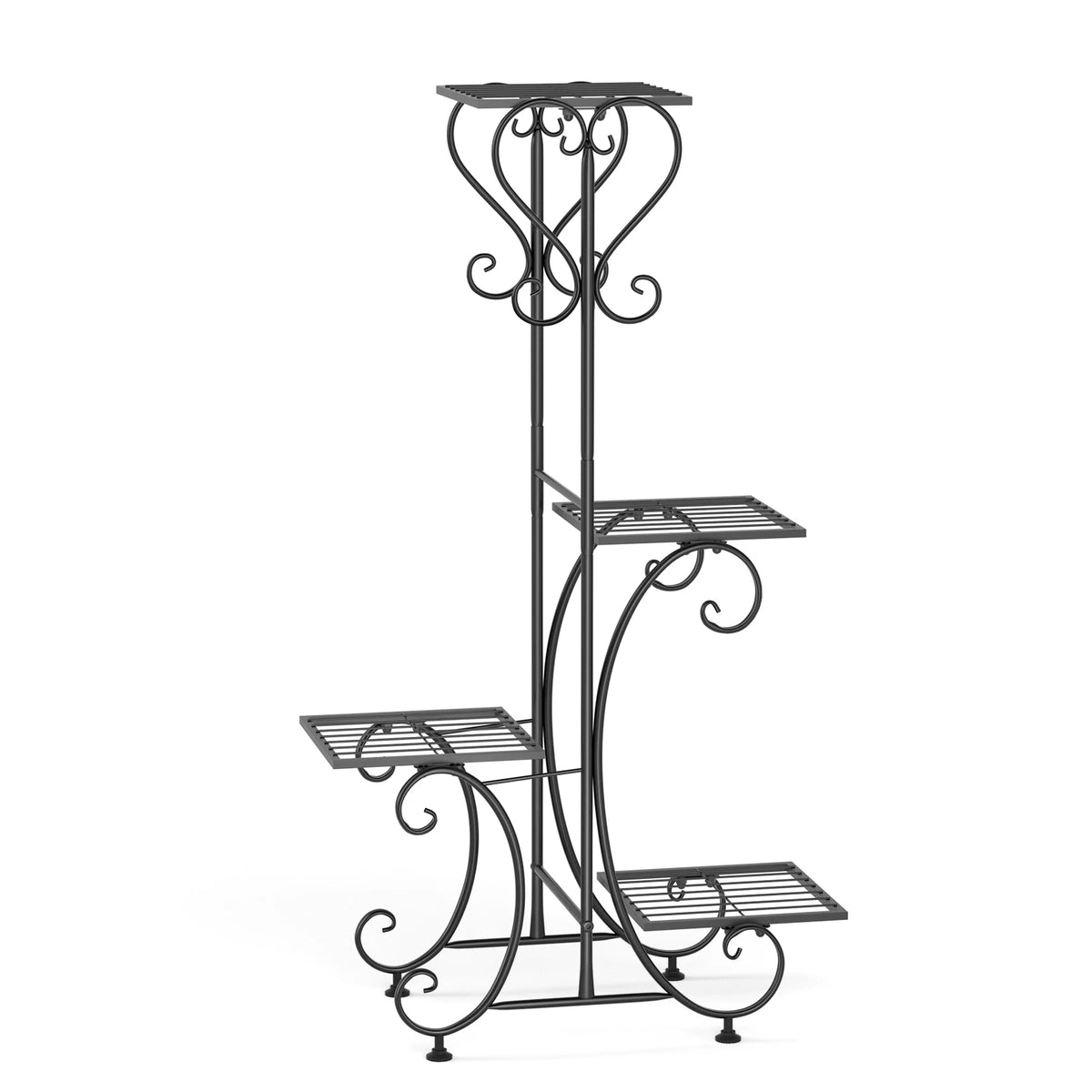 4 Tier Metal Plant Stand For Home Garden Flower Display